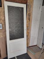 Stompe binnendeur met glas, 82x202cm, Ophalen, Gebruikt, Binnendeur, Glas