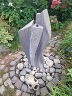 Waterornament fontein natuursteen met ronde keien, Tuin en Terras, Ophalen, Gebruikt, Hardsteen, Fontein