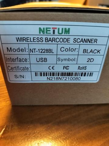 Netum 1228BL draadloze Bluetooth 1D/2D QR barcodescanner

 beschikbaar voor biedingen