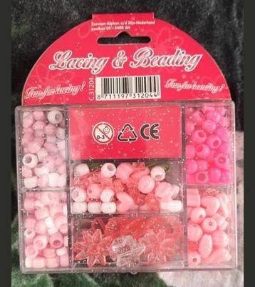 kralenset - lacing & beading - roze beschikbaar voor biedingen