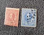 2 postzegels 5 en 10 ct. 1888, Ophalen of Verzenden, T/m 1940, Gestempeld