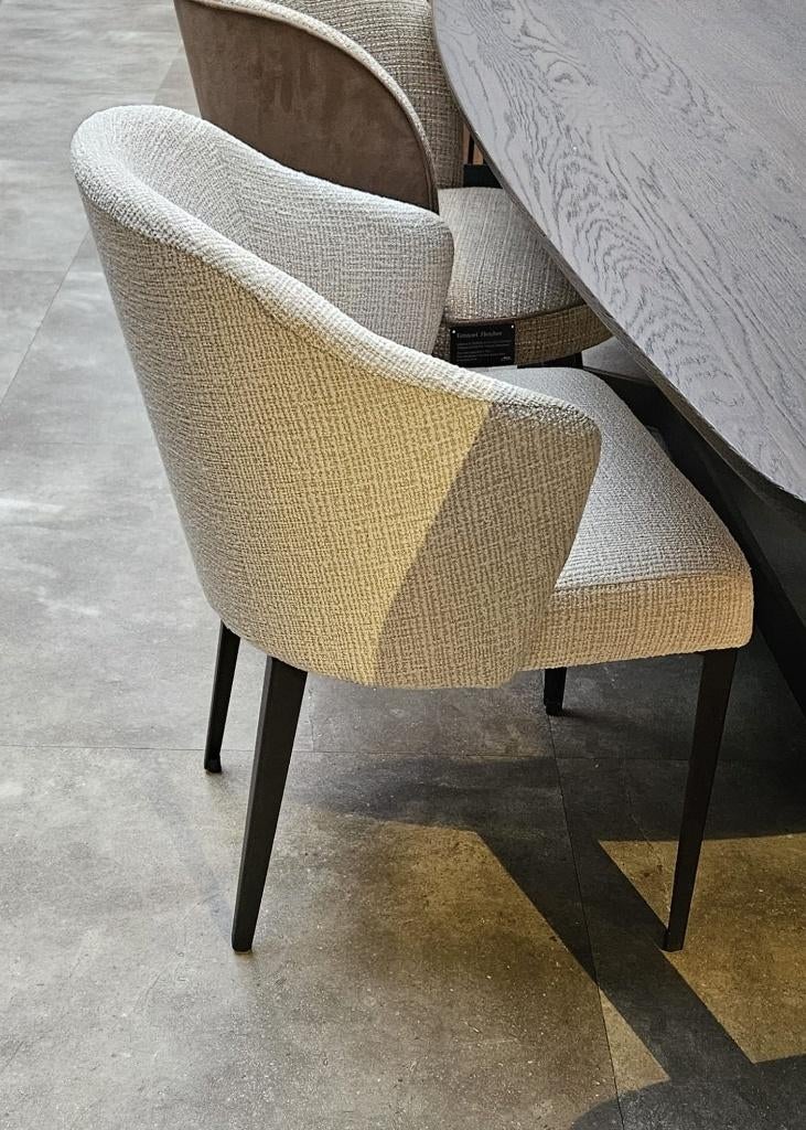 Eetkamerstoel C-LINE eetkamerstoel C-round Hofstede Raanhuis, Huis en Inrichting, Stoelen, Nieuw, Eén, Stof, Wit, Ophalen