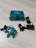 Nintendo 64 Clear Blue + Controller, Spelcomputers en Games, Spelcomputers | Nintendo 64, ., Ophalen of Verzenden, Zo goed als nieuw