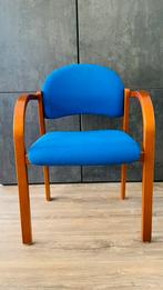 4 Blauwe stoelen met Houten Frame (ikea), Huis en Inrichting, Stoelen, Ophalen, Gebruikt, Blauw, Vier