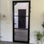Zwarte steellook houten binnendeur afgelakt, Doe-het-zelf en Verbouw, Deuren en Horren, 80 tot 100 cm, Binnendeur, Nieuw, Ophalen of Verzenden
