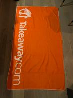 Badlaken takeway 165x89cm, Ophalen of Verzenden, Zo goed als nieuw, Oranje, Handdoek