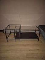 Glazen salontafel 2 delen., Huis en Inrichting, Tafels | Salontafels, Ophalen, 50 tot 100 cm, Zo goed als nieuw, Minder dan 50 cm