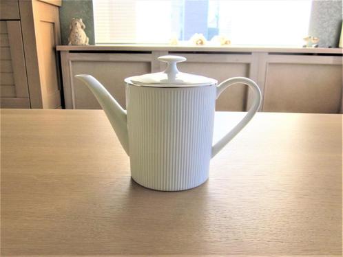 Arzberg Cannelee zilver lijntje thee-koffiepot D12 H16,5cm, Huis en Inrichting, Keuken | Servies, Zo goed als nieuw, Overige typen
