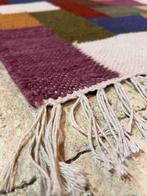 Kelim kleed geweven wol in kleurrijk mozaïek patroon 200/145, Huis en Inrichting, Stoffering | Tapijten en Kleden, 100 tot 150 cm