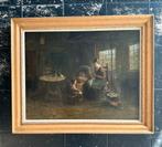 Bernard de Hoog – Boereninterieur Moeder en Kinderen, Antiek en Kunst, Kunst | Schilderijen | Klassiek, Ophalen