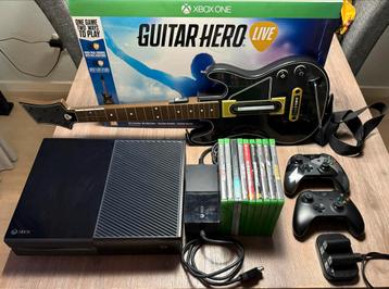 Xbox One + Guitar Hero + 2 Controllers + 9 spellen beschikbaar voor biedingen