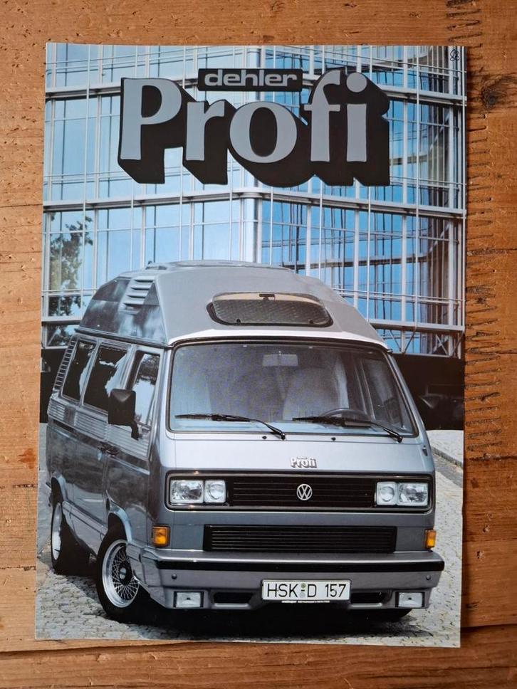 Volkswagen T3 Dehler Profi sheet - 1987, Boeken, Auto's | Folders en Tijdschriften, Zo goed als nieuw, Volkswagen, Ophalen of Verzenden