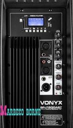 Luidspreker aktief, Speaker, SPJ1500ABT-MP3, USB,SD 15" 800W, Overige merken, Vonyx, Overige typen, Nieuw