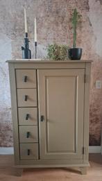 Meidenkast. Gerestyled.  Donker taupe., Huis en Inrichting, Kasten | Ladekasten, Ophalen, Zo goed als nieuw, 25 tot 50 cm, 50 tot 100 cm