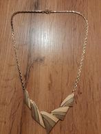 Trifari vintage ketting met emaille, Goud, Beige, Ophalen of Verzenden, Zo goed als nieuw