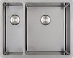 Caressi CAPP1534R10 Anderhalve Keukenspoelbak RVS Rechts, Ophalen of Verzenden, Nieuw, Minder dan 100 cm