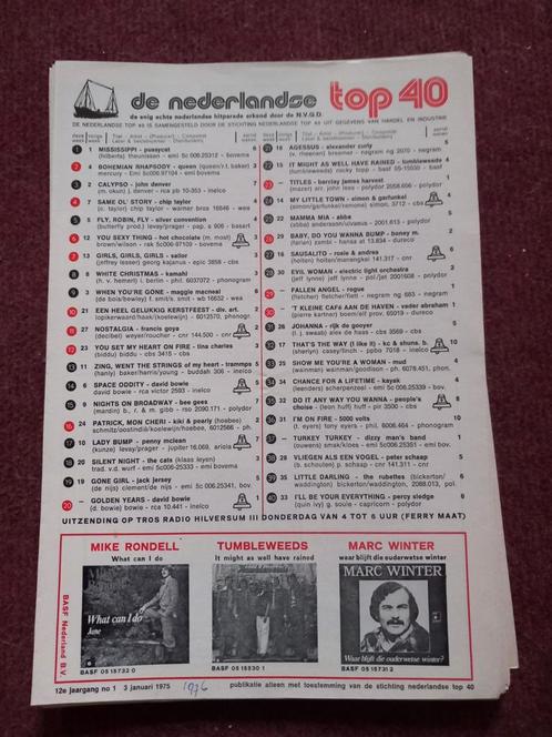 Nederlandse top40 uit 1976, Verzamelen, Tijdschriften, Kranten en Knipsels, Tijdschrift, Nederland, 1960 tot 1980, Ophalen of Verzenden