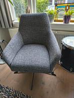 Grijze fauteuil (2) met stoffen bekleding, Huis en Inrichting, Fauteuils, Ophalen, Zo goed als nieuw, 75 tot 100 cm, 50 tot 75 cm