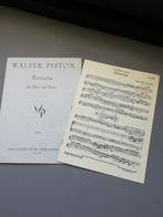 Sonata for flute and piano /Walter Piston, Muziek en Instrumenten, Bladmuziek, Ophalen of Verzenden, Zo goed als nieuw, Dwarsfluit of Piccolo