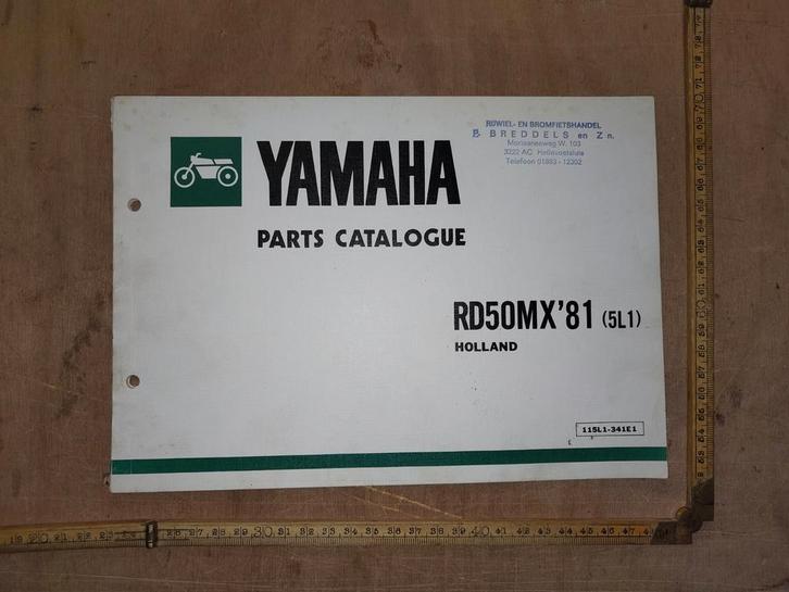 Yamaha RD50 onderdelen catalogus, Fietsen en Brommers, Handleidingen en Instructieboekjes, Zo goed als nieuw, Ophalen of Verzenden