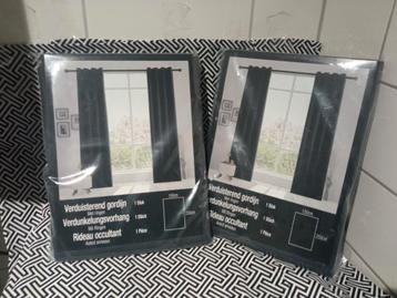 2x verduisterend Ring Gordijnen Nieuw, grijs  beschikbaar voor biedingen