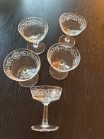 Vintage Champagnecoupes - Set van 5, Glas of Glazen, Gebruikt, Ophalen of Verzenden, Glas