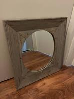 Spiegel hout omlijst vintage, Ophalen, Vierkant, Zo goed als nieuw, Minder dan 100 cm