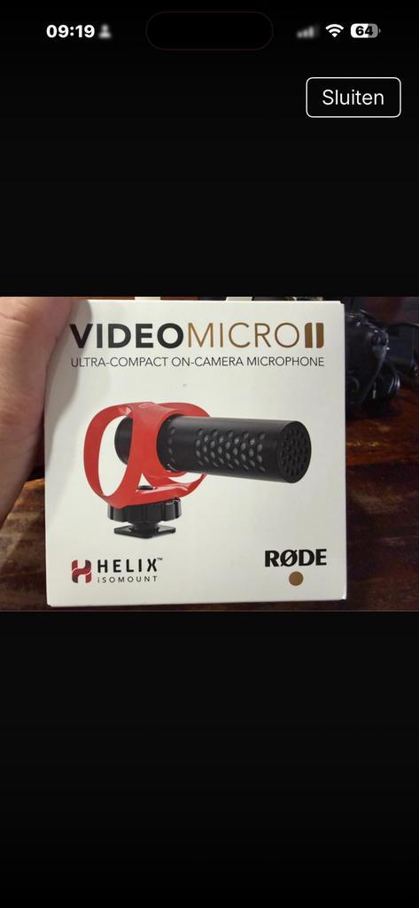Rode VideoMicro II - Nieuwstaat, Computers en Software, USB Sticks, Zo goed als nieuw, Ophalen of Verzenden