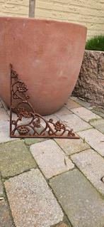 Brocante metalen tuinornament, Tuin en Terras, Bloembakken en Plantenbakken, Gebruikt, Minder dan 30 cm, Ophalen of Verzenden