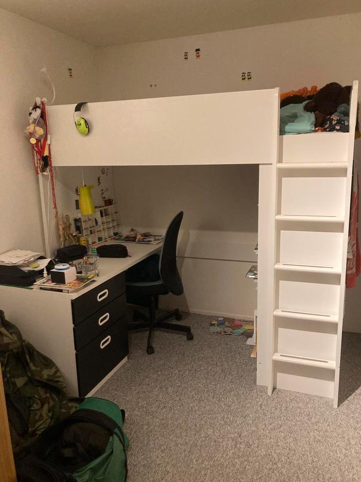 Hoogslaper ikea stuva (nu smastad). kast en bureau onder bed, Kinderen en Baby's, Kinderkamer | Stapelbedden en Hoogslapers, Gebruikt