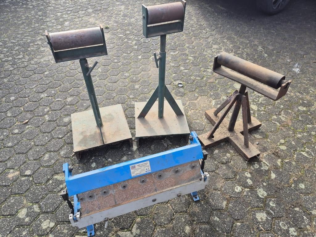 Plaatbewerkingsset: Kantbank & Rollenbokken, Ophalen, Gebruikt