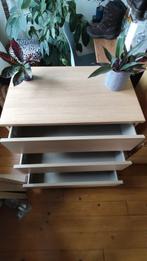 Ikea malm wit eikenfineer ladenkast met 3 lades, Huis en Inrichting, Kasten | Ladekasten, Ophalen, 50 tot 100 cm, 3 of 4 laden