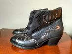 gave zwarte leren laarsjes van Fausto Zenga maat 37, Ophalen, Zwart, Lage of Enkellaarzen, Fausto Zenga