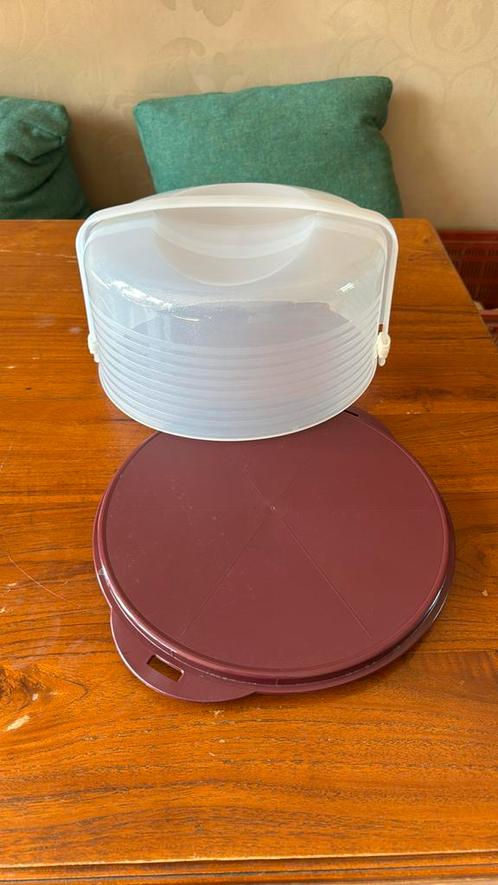 Tupperware taartdoos / hapjes schaal, Huis en Inrichting, Keuken | Tupperware, Zo goed als nieuw, Schaal, Ophalen of Verzenden