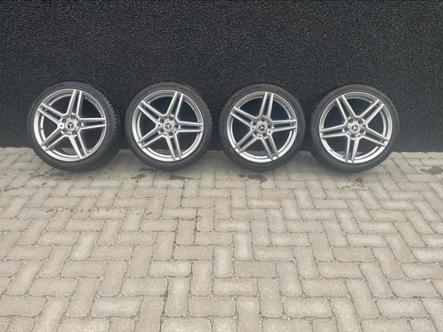 18” Wielset Mercedes C-klasse W205 Hankook, Auto-onderdelen, Banden en Velgen, Banden en Velgen, Winterbanden, 18 inch, 235 mm