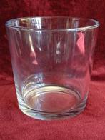 Stevige glazen vaas dik glas, Glas, Ophalen of Verzenden