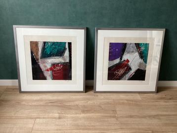 Schilderijen Carla Raadsveld, set van 2 stuks beschikbaar voor biedingen