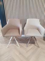 Eetkamerstoelen Jesper Home Hofu set/2, Huis en Inrichting, Stoelen, Ophalen, Bruin, Zo goed als nieuw, Stof