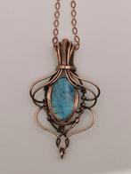 Koperen Hanger met Labradoriet, Sieraden, Tassen en Uiterlijk, Blauw, Nieuw, Ophalen of Verzenden, Steen of Mineraal