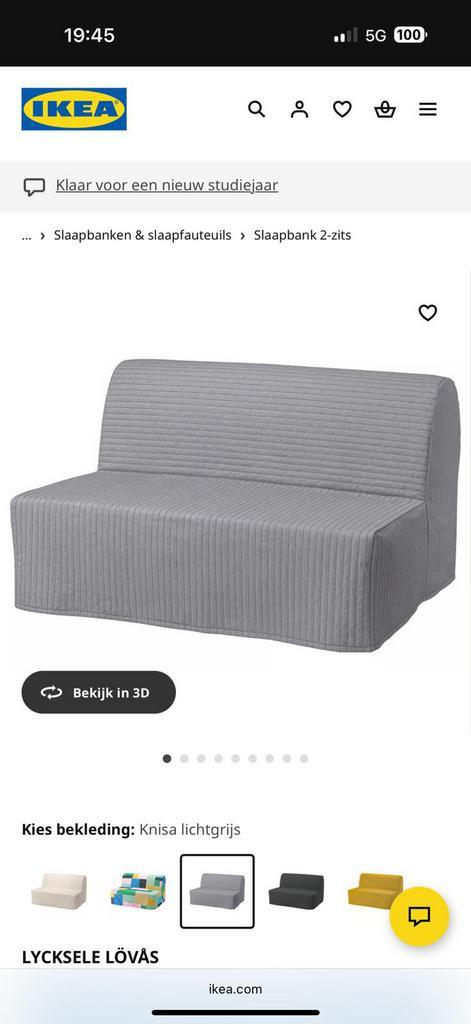 Lycsele Lovas IKEA slaapbank – Zo goed als nieuw!, Huis en Inrichting, Slaapkamer | Slaapbanken, Zo goed als nieuw, 140 cm, Tweepersoons