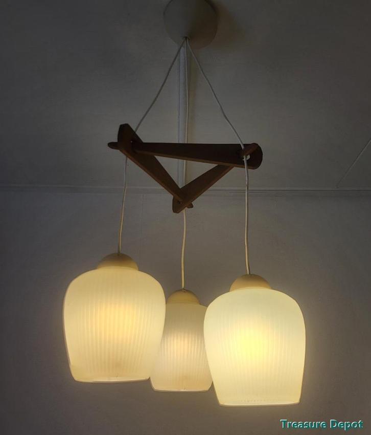 jaren 50 hanglamp, Huis en Inrichting, Lampen | Hanglampen, Gebruikt, Minder dan 50 cm, Ophalen of Verzenden
