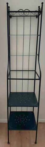 rönnskär ikea zwart metalen meubel met glas, Ophalen, Zo goed als nieuw