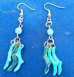 Turquoise Zomer Oorbellen (Faux coral earrings), Overige materialen, Hangers, Nieuw, Verzenden