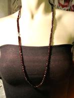 sieraden ketting granaat, goud, antiek, Verzenden, Goud, Ketting, Met edelsteen