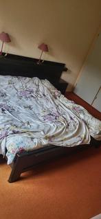 Houten Tweepersoonsbed met Nachtkastjes, Gebruikt, Bruin, Klassiek, Tweepersoons