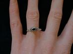 Zilveren 925 zilver mooie ring met zwarte onyx maat 16.5, Sieraden, Tassen en Uiterlijk, Ringen, Verzenden, Zwart, Nieuw, Kleiner dan 17