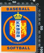 Sticker: KNBSB - Baseball - Softball, Ophalen of Verzenden, Zo goed als nieuw, Sport