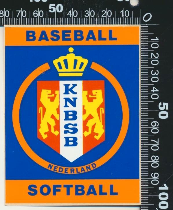 Sticker: KNBSB - Baseball - Softball, Verzamelen, Stickers, Zo goed als nieuw, Sport, Ophalen of Verzenden