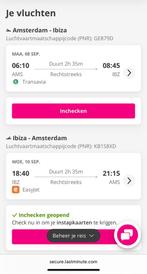 Vliegtickets ibiza, Tickets en Kaartjes, Twee personen, Overige soorten, Overige typen
