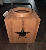 Houten Lantaarn met Ster - Nieuw, Huis en Inrichting, Ophalen of Verzenden, Hout, Bruin, Nieuw